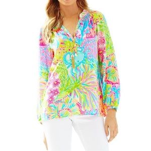Lilly Pulitzer Colorful Floral Blouse